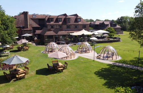 Stirupps Hotel aerial shot'